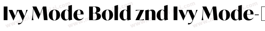 Ivy Mode Bold znd Ivy Mode字体转换